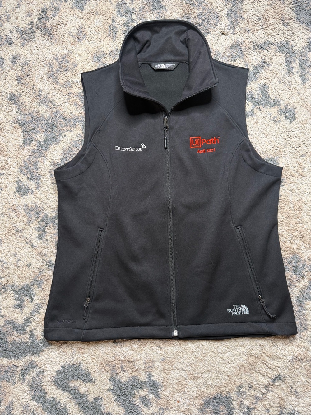 The North Face Women's Black Softshell Vest with Embroidered Logos